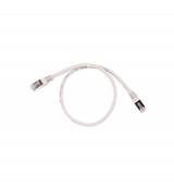 CORDON RJ45 CAT 6A 100 OHMS BLINDE SFTP BLANC 0.5 METRE